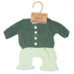Set imbracaminte forest pentru papusa baiat 38 cm
