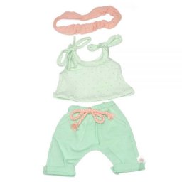 Set imbracaminte forest pentru papusa fetita 38 cm