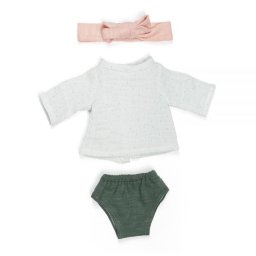 Set imbracaminte forest pentru papusa fetita 32 cm