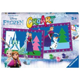 Ravensburger - creart pictura pe numere pentru copii 2 sabloane disney frozen