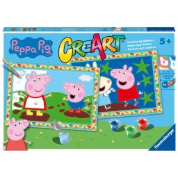 Ravensburger - creart pictura pe numere pentru copii 2 sabloane peppa pig