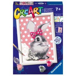 Ravensburger - creart pictura pe numere pentru copii iepuras cu funda