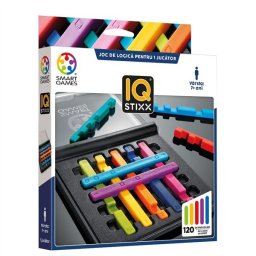 Smart games - iq stixx, joc de logica cu 120 de provocari, 7+ ani, editie lb. romana