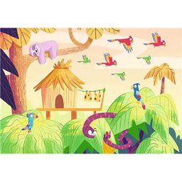 Puzzle si joc expeditie in jungla, 2x24 piese