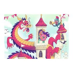 Puzzle si joc dragon, 2x24 piese