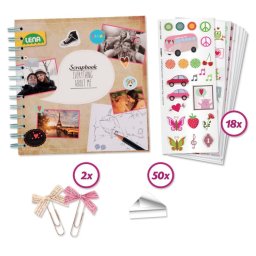 Set creativ jurnal lena cu agenda si 20 teme ce pot fi decorate, stickere si alte accesorii