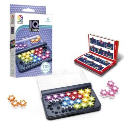 Smart games - iq stars, joc de logica cu 120 de provocari, 6+ ani, editie lb. romana