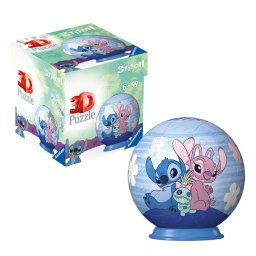 Ravensburger - puzzle 3d bila disney stitch angel si stitch 54 piese