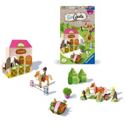 Ravensburger - eco create set de creatie ferma de cai ce include 6 proiecte
