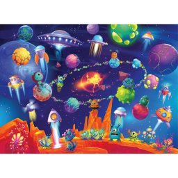 Ravensburger - puzzle monstri in spatiu 60 piese