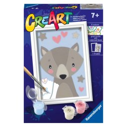 Ravensburger - creart pictura pe numere pentru copii lup dragut