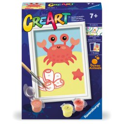 Ravensburger - creart pictura pe numere pentru copii crab prietenos