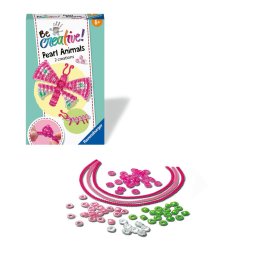Ravensburger - be creative set mini de creatie din perle fluture si larva