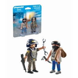 Playmobil-set 2 figurine politist cu hot