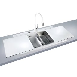 Tocator sticla Temperizata Alba pentru chiuveta CookingAid Kinga LX8620 White