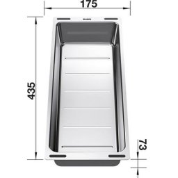 BLANCO Vas multifunctional 435x175x74 mm din inox pentru chiuvetele SUBLINE