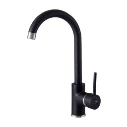 Baterie de bucatarie, culoare black metal quarz, Rubineta AXE 33