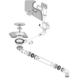 Sistem de scurgere In Fino fara pup-up control 3.5 Blanco 234073