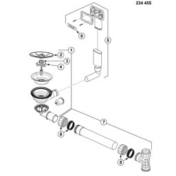 Sistem de scurgere In Fino fara pup-up control 3.5 Blanco 234455