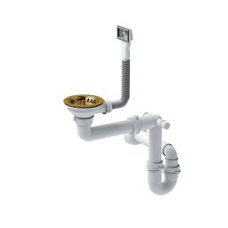 Sifon manual pentru chiuvetele din granit cu o cuva Quadron, 3 1 2 supraplin dreptunghiular