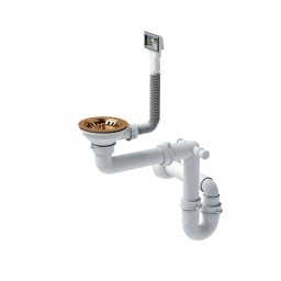 Sifon manual pentru chiuvetele din granit cu o cuva Quadron, 3 1 2 supraplin dreptunghiular