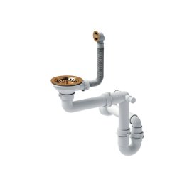 Sifon manual pentru chiuvetele din granit cu o cuva Quadron, 3 1 2 supraplin rotund