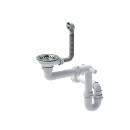 Sifon manual pentru chiuvetele din granit cu o cuva Quadron, 3 1 2 supraplin rotund