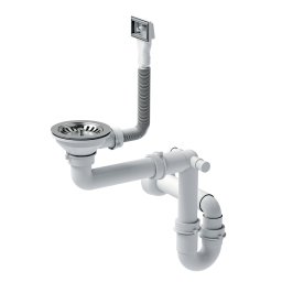 Sifon manual pentru chiuvetele din granit cu o cuva Quadron, 3 1 2 supraplin dreptunghiular