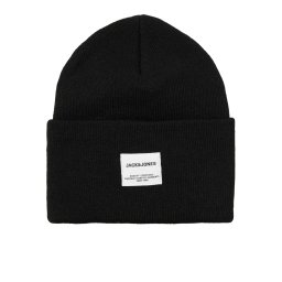 JACK & JONES Căciulă 'Long Knit' negru / alb