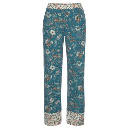 LASCANA Pantaloni de pijama maro deschis / gri metalic / verde petrol / alb