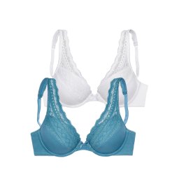 PETITE FLEUR Sutien albastru / alb
