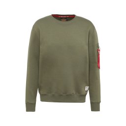 ALPHA INDUSTRIES Bluză de molton 'Dragon' maro / galben auriu / oliv / alb