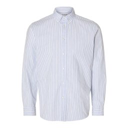 SELECTED Cămașă 'Rick' safir / albastru deschis / alb