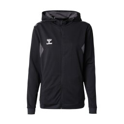 Hummel Bluză cu fermoar sport 'AUTHENTIC' gri / alb