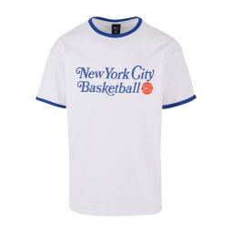 K1X Tricou 'NYC BB' albastru / portocaliu homar / alb