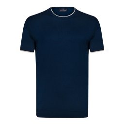 Jacey Quinn Tricou albastru închis / alb