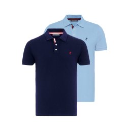 Jacey Quinn Tricou albastru / bleumarin / roșu / sângeriu