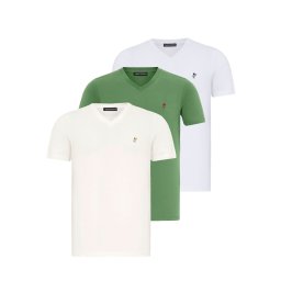 Jacey Quinn Tricou galben șofran / gri deschis / verde / roșu / negru / alb