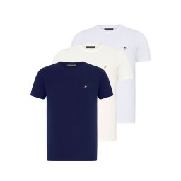 Jacey Quinn Tricou crem / bleumarin / roșu / alb