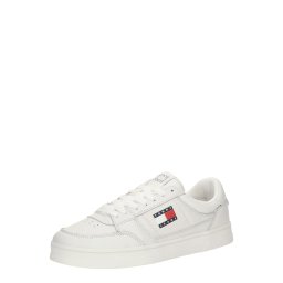 Tommy Jeans Sneaker low 'THE GREENWICH NEW ESS' ecru / bleumarin / roşu închis