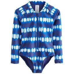 Next Costum de baie întreg bleumarin / alb