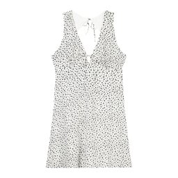 Bershka Rochie negru / alb