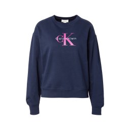 Calvin Klein Jeans Bluză de molton bleumarin / fucsia / alb