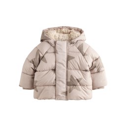 Next Geacă de iarnă bej / gri deschis