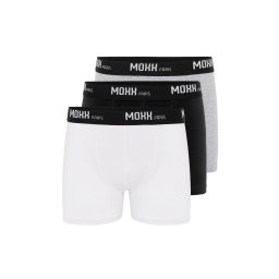 Moxx Paris Boxeri gri amestecat / negru / alb