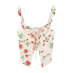 Bershka Top verde / roz / roșu / alb