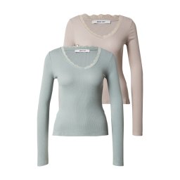 ABOUT YOU Tricou 'Line' bej / verde mentă