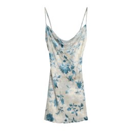 Bershka Rochie de vară bej / cyan / gri taupe