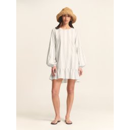 St MRLO Rochie 'LIANE MINI DRESS' bej / albastru deschis / alb