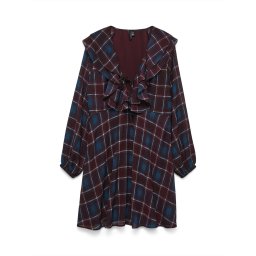 VERO MODA Rochie 'VMEmilie' albastru / albastru deschis / roșu vin